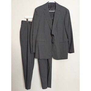 Brooks Brothers Madison BrooksCool Suit Men 42S/W37 Gray Striped Two-Button Wool